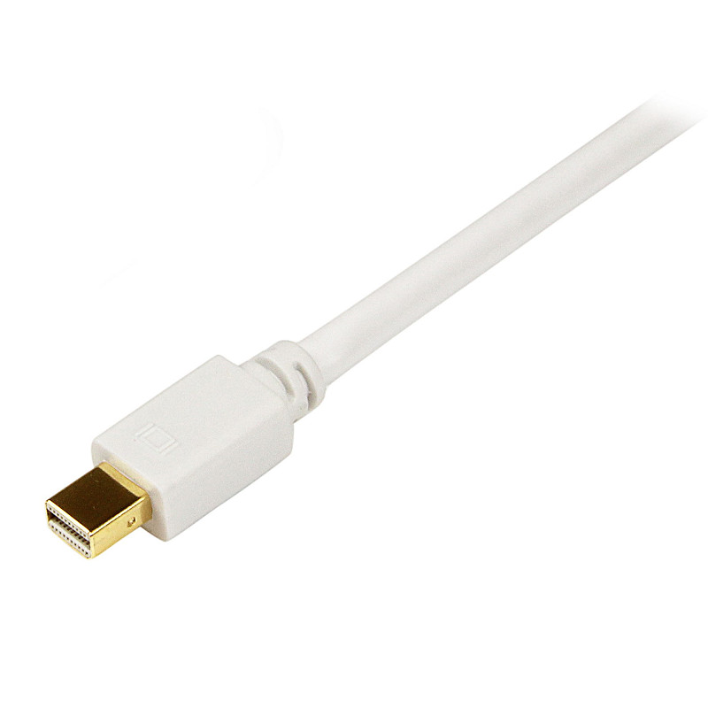 StarTech MDP2DVIMM6W 6 ft Mini DisplayPort to DVI Adapter Converter Cable - White